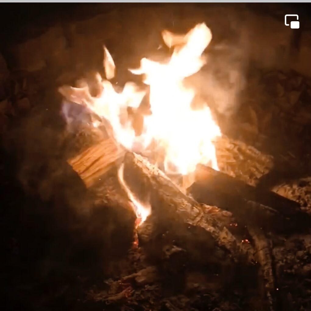 Outdoor Campfire for roasting marshmallows and making S'mores.