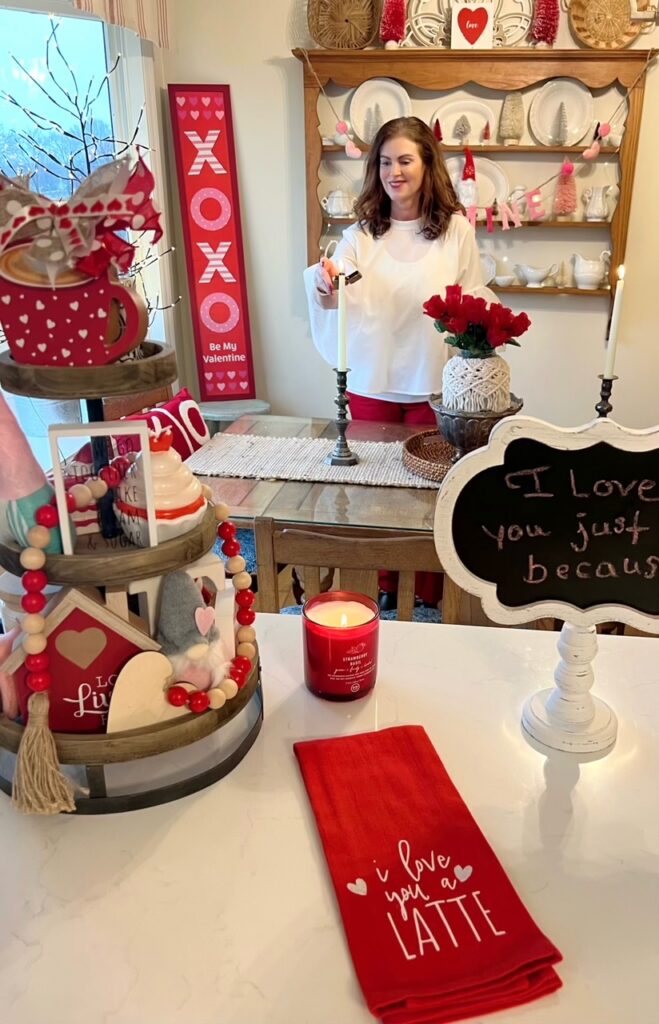 Women lighting candle 