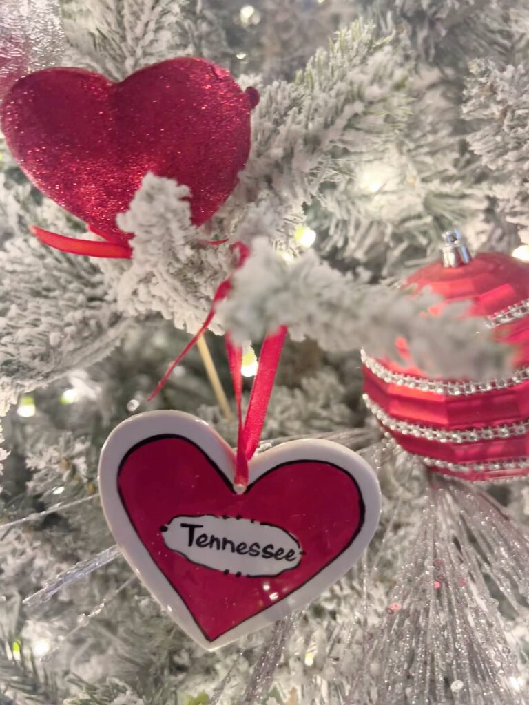 Tennessee heart ornament.