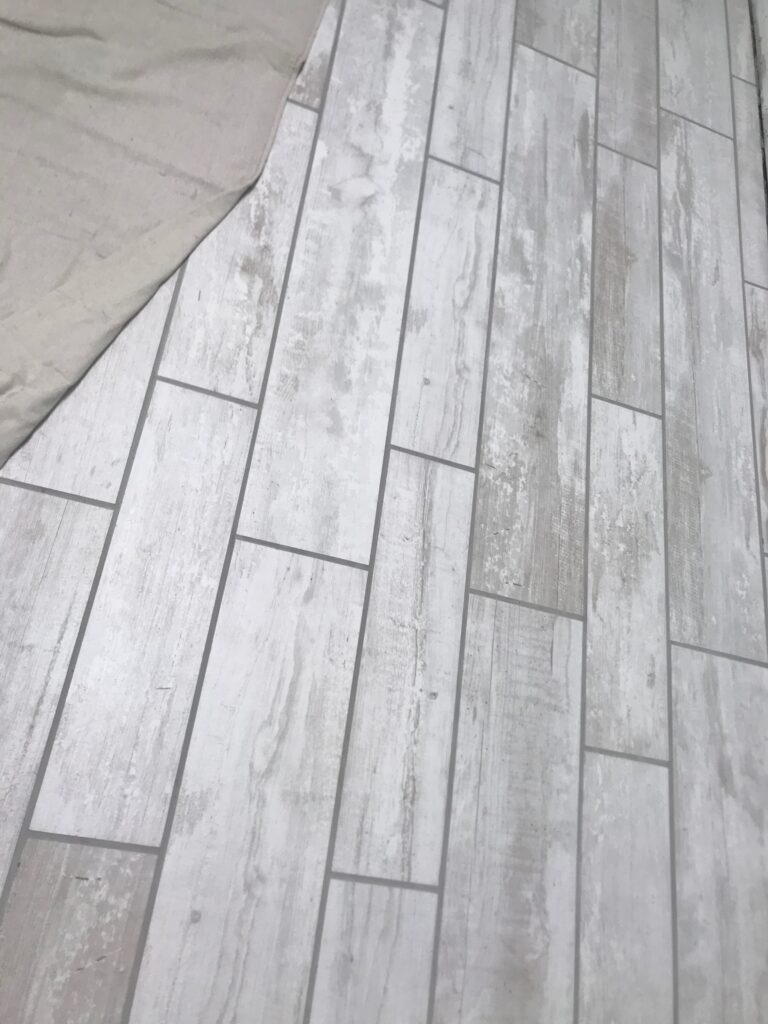 Ceramic tile floor